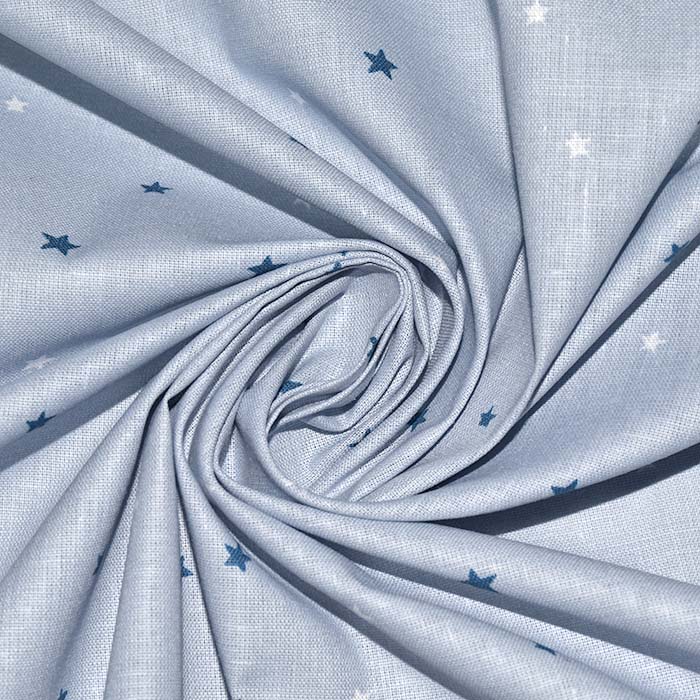 Baumwolle, Popeline, Sterne, 28616-03, blau