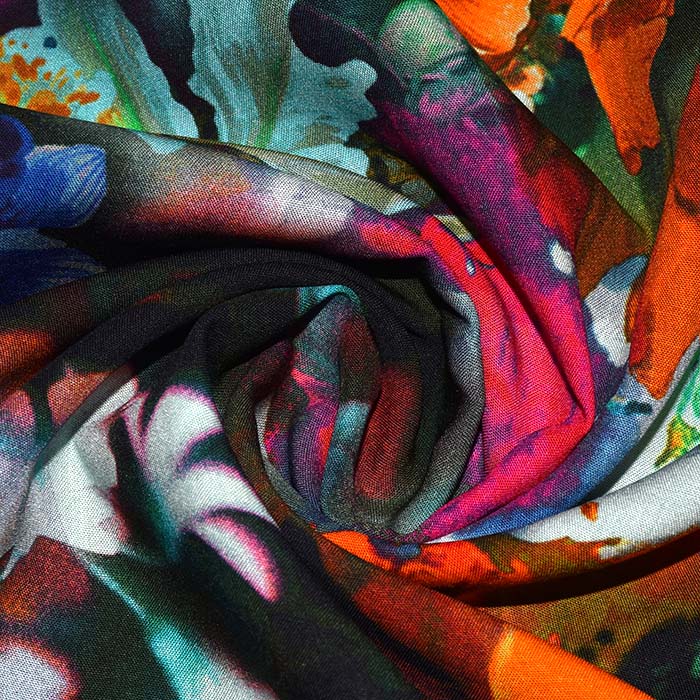 Gewebe, Viskose, floral, 28679-02