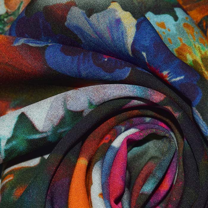 Gewebe, Viskose, floral, 28679-02