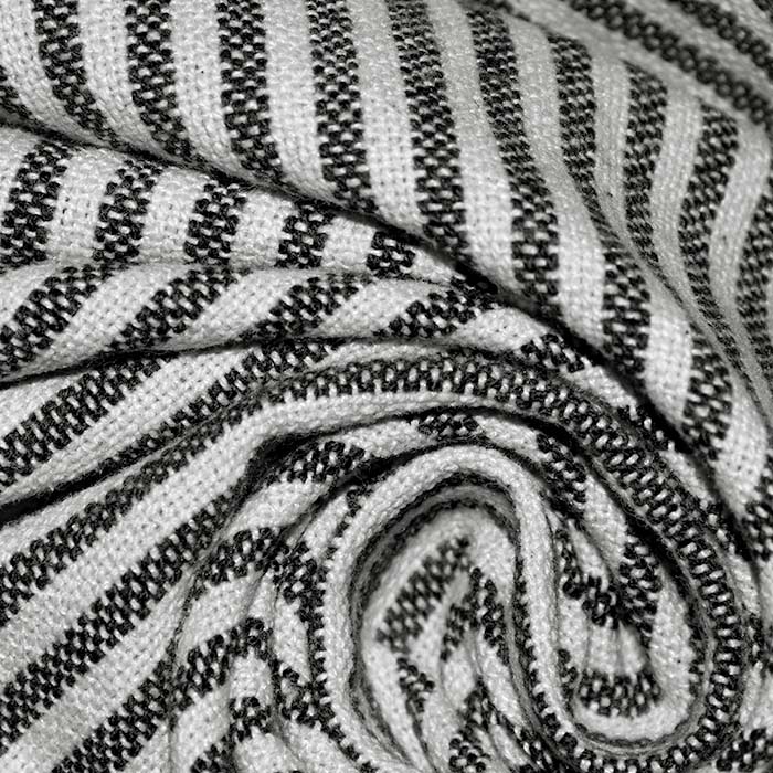 Dekobaumwolle, Streifen, 28742-1, schwarz