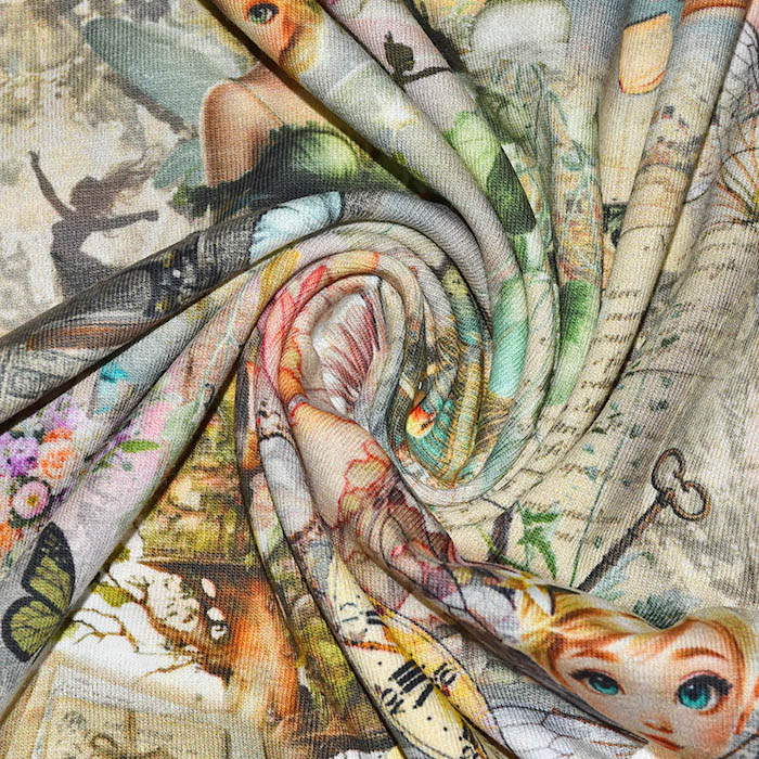 Jersey, Baumwolle, digital, romantisch, 29004