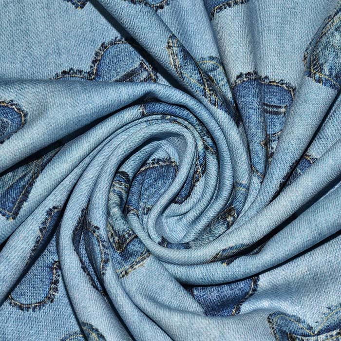 Jersey, Baumwolle, digital, Herzen, 29101-09, blau