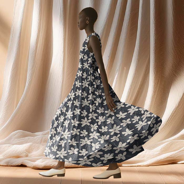 Gewebe, Viskose, floral, 29111-05