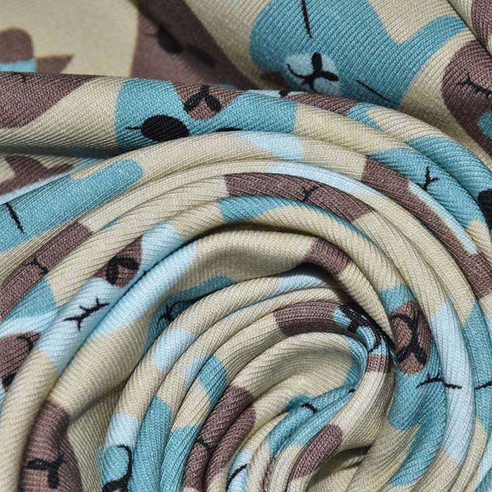 Jersey, Baumwolle, Tiere, 29107, beige