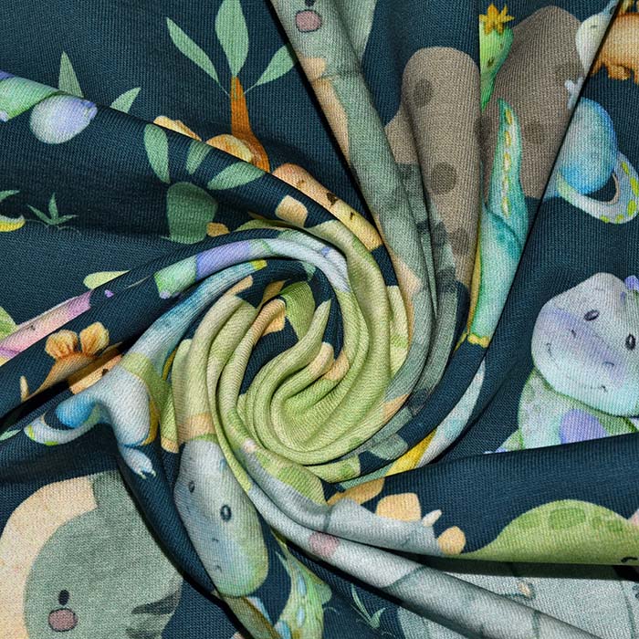 Jersey, Baumwolle, Tiere, 29109-539, dunkelgrün