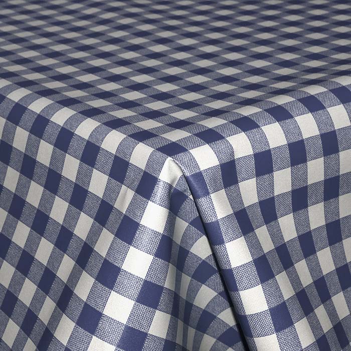 PVC für Tischdecken, Karo, 29122-02, blau