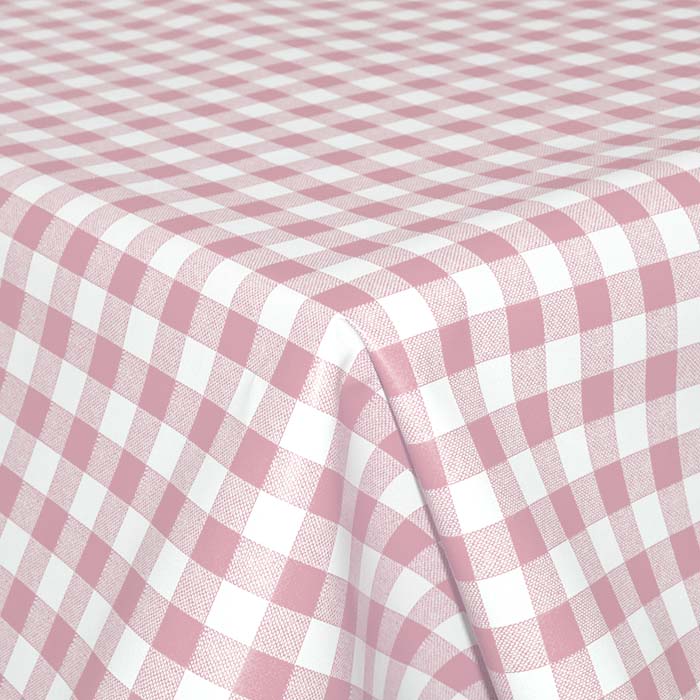 PVC für Tischdecken, Karo, 29122-12, rosa