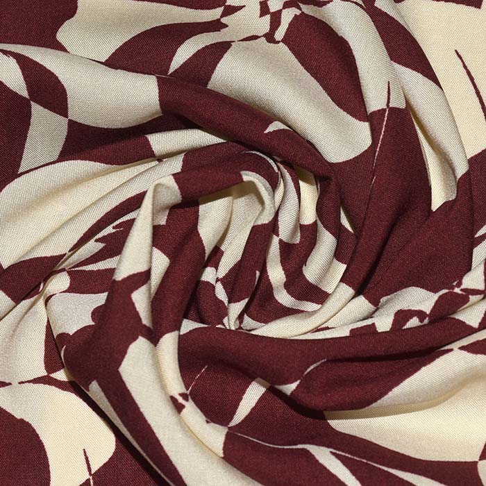 Gewebe, Viskose, floral, 29184-002, rot