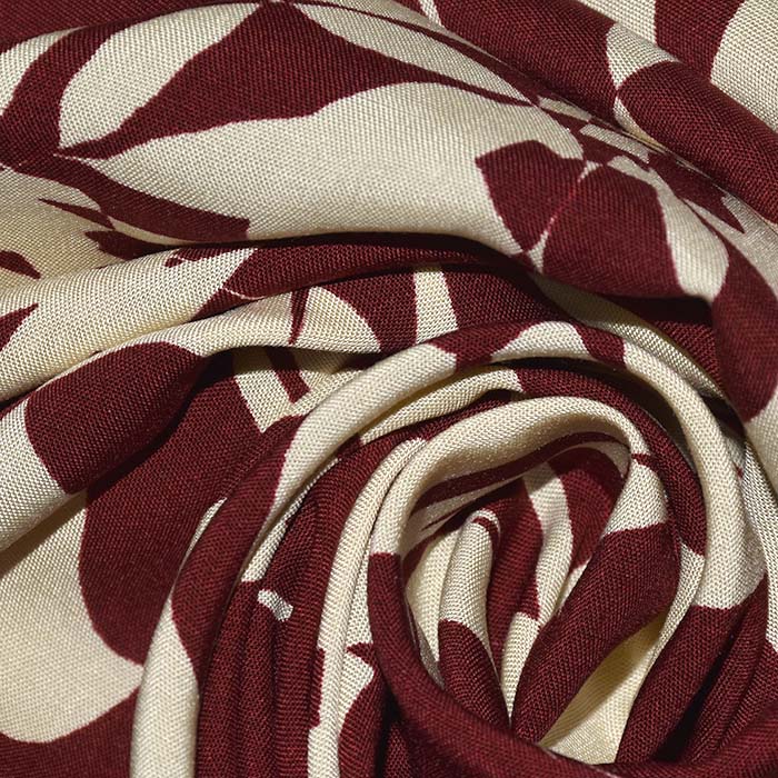 Gewebe, Viskose, floral, 29184-002, rot