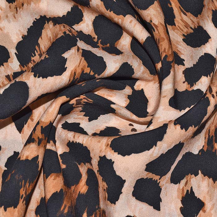 Gewebe, Viskose, digital, tierisch, 29186-001, braun