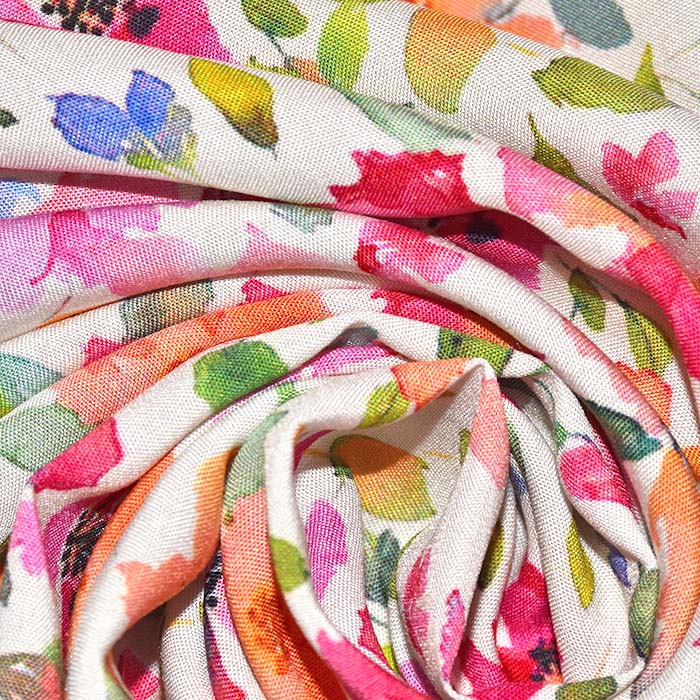 Gewebe, Viskose, digital, floral, 29190-001