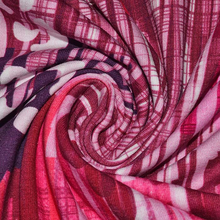 Jersey, Baumwolle, digital, abstrakt, 29009-12, rosa
