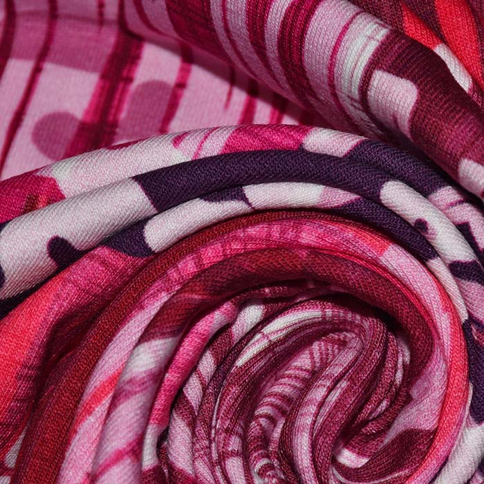 Jersey, Baumwolle, digital, abstrakt, 29009-12, rosa