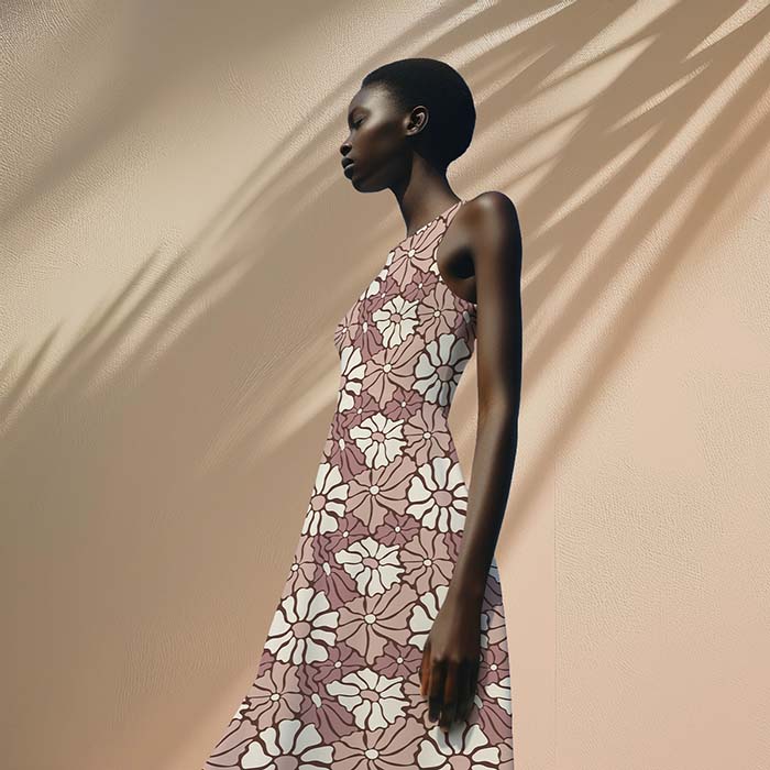 Gewebe, Viskose, floral, 29226-27