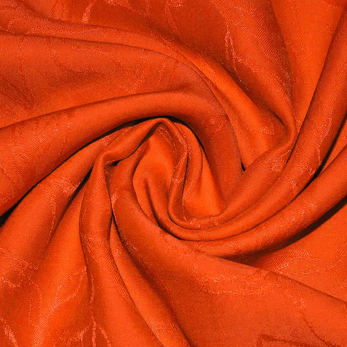 Gewebe, Viskose, floral, 29269-3, orange-rot