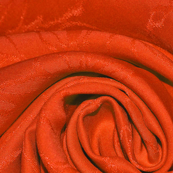 Gewebe, Viskose, floral, 29269-3, orange-rot