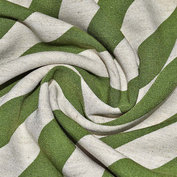 Gewebe, Viskose, Leinen, Streifen, 29286-14, grün
