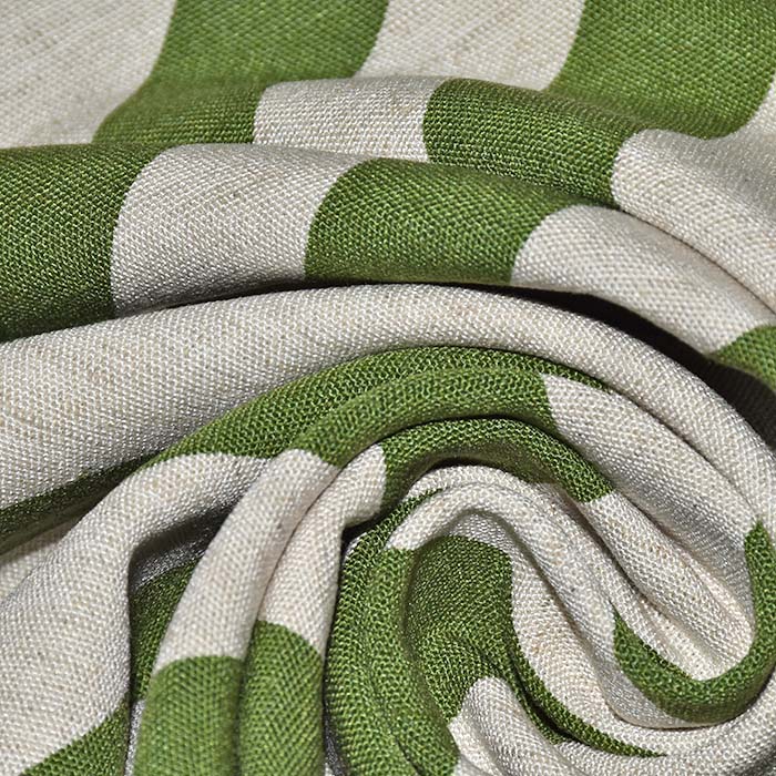 Gewebe, Viskose, Leinen, Streifen, 29286-14, grün