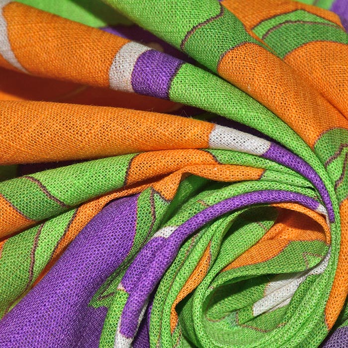 Gewebe, dünn, Baumwolle, floral, 29299-14, grün