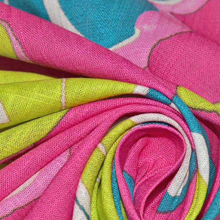 Gewebe, dünn, Baumwolle, floral, 29299-13, rosa