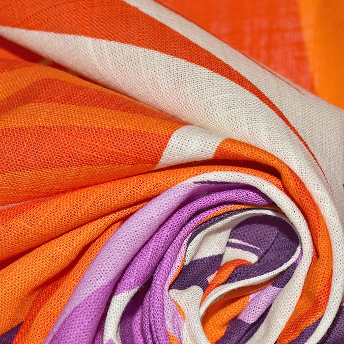 Gewebe, dünn, Baumwolle, Natur, 29298-3, orange