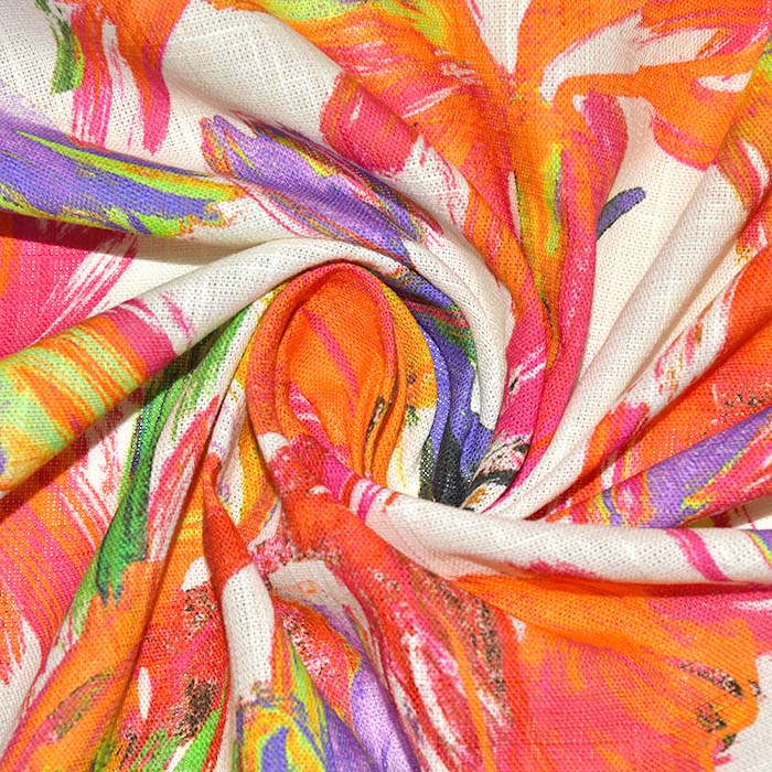 Gewebe, dünn, Baumwolle, floral, 29297-16