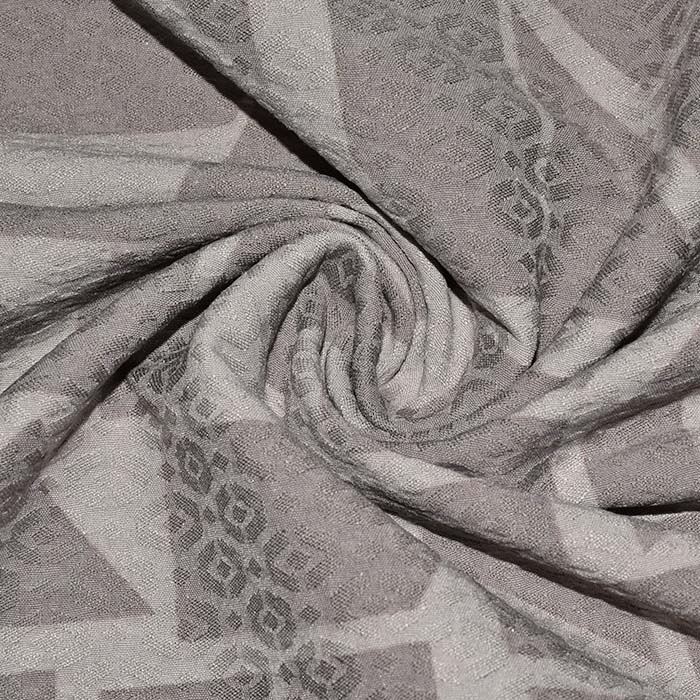 Gewebe, elastisch, geometrisch, 29321-4, grau-beige