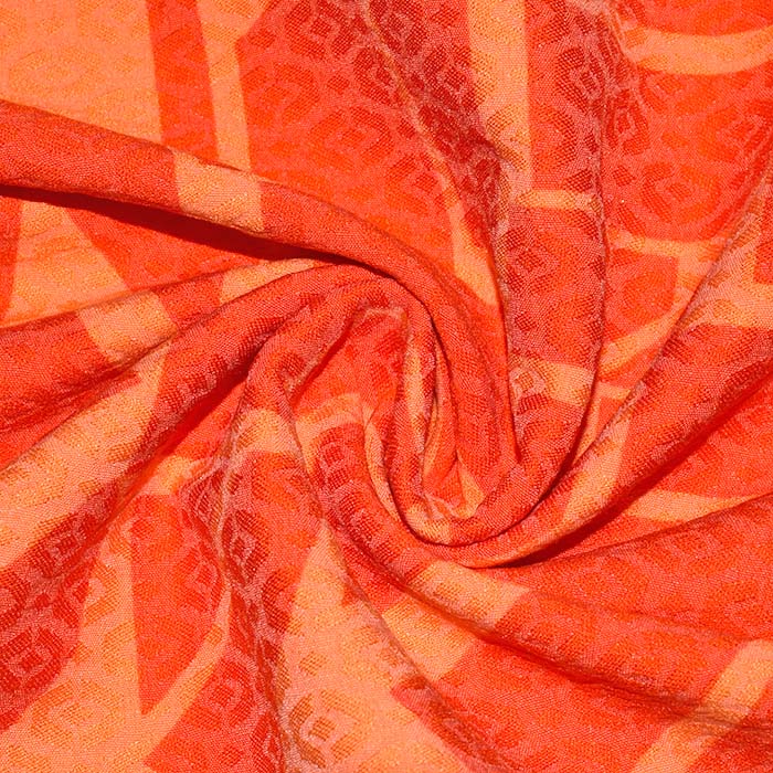 Gewebe, elastisch, geometrisch, 29321-3, orange