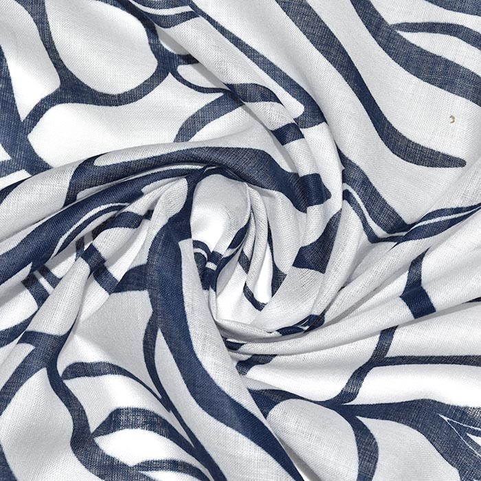 Baumwolle, dünn, abstrakt, 29323-9, blau