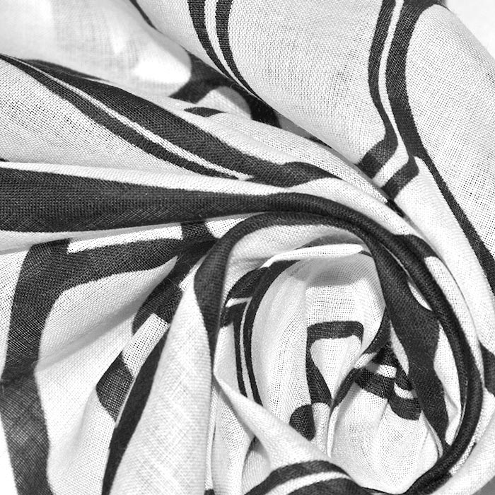 Baumwolle, dünn, abstrakt, 29323-10, schwarz