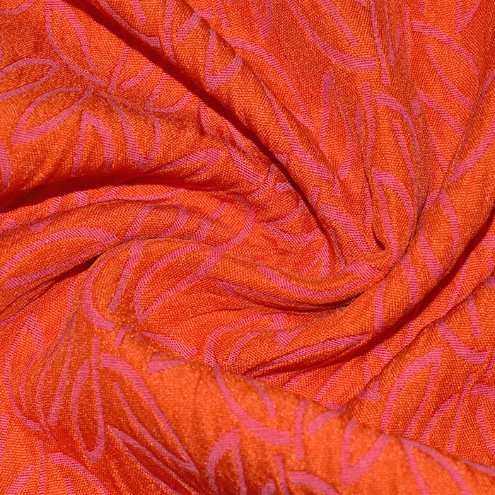 Jacquard, beidseitig, Natur, 29325-23, rosa-orange