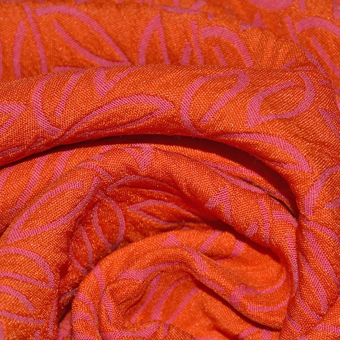Jacquard, beidseitig, Natur, 29325-23, rosa-orange