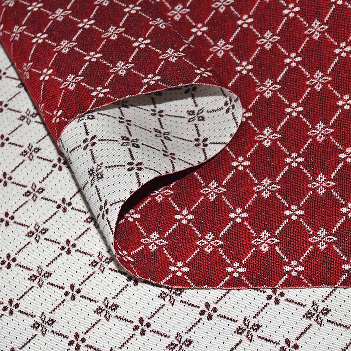 Dekojacquard, beidseitig, geometrisch, 29366-21, rot