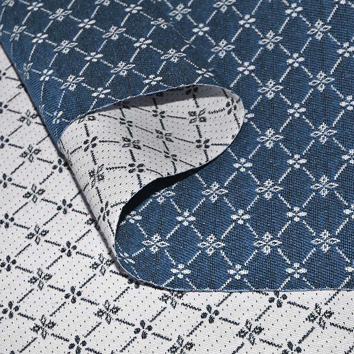 Dekojacquard, beidseitig, geometrisch, 29366-48, blau