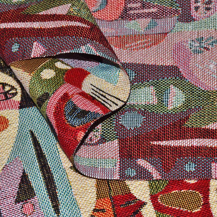 Dekojacquard, beidseitig, abstrakt, 29369-10