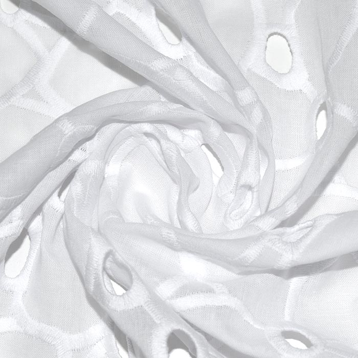 Baumwolle, Richelieu, floral, 19812-150, weiß