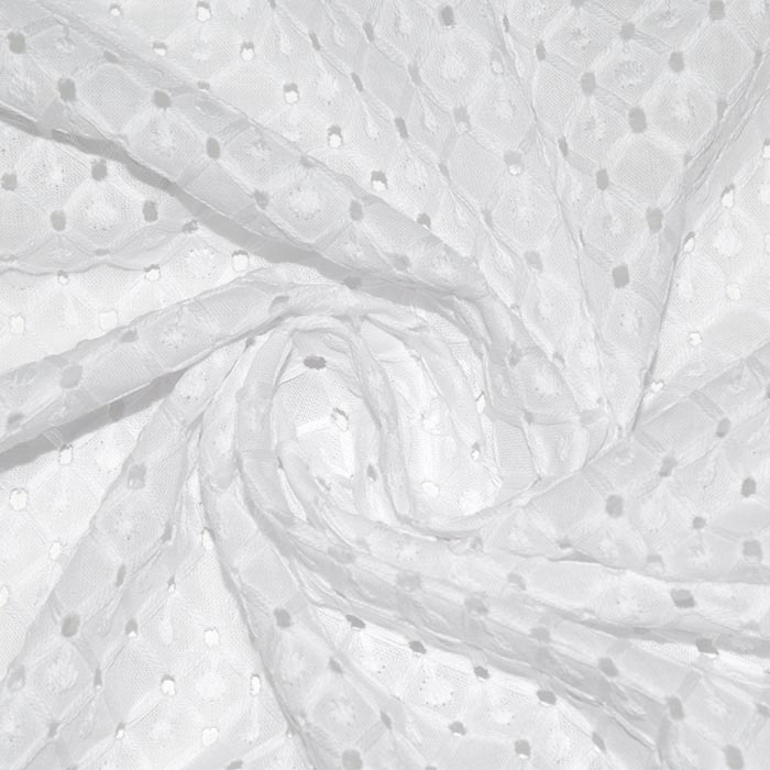 Baumwolle, Richelieu, geometrisch, 29382-550, weiß