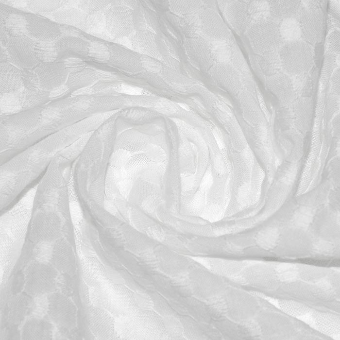 Baumwolle, Popeline, Stickerei, Punkte, 29389-510, weiß