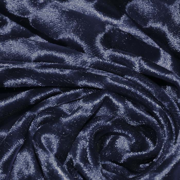 Plüsch, Polyester, Kreise, 29400-980, dunkelblau