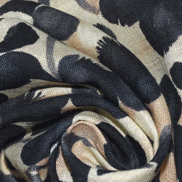 Gewebe, Viskose, Leinen, floral, 29439-20