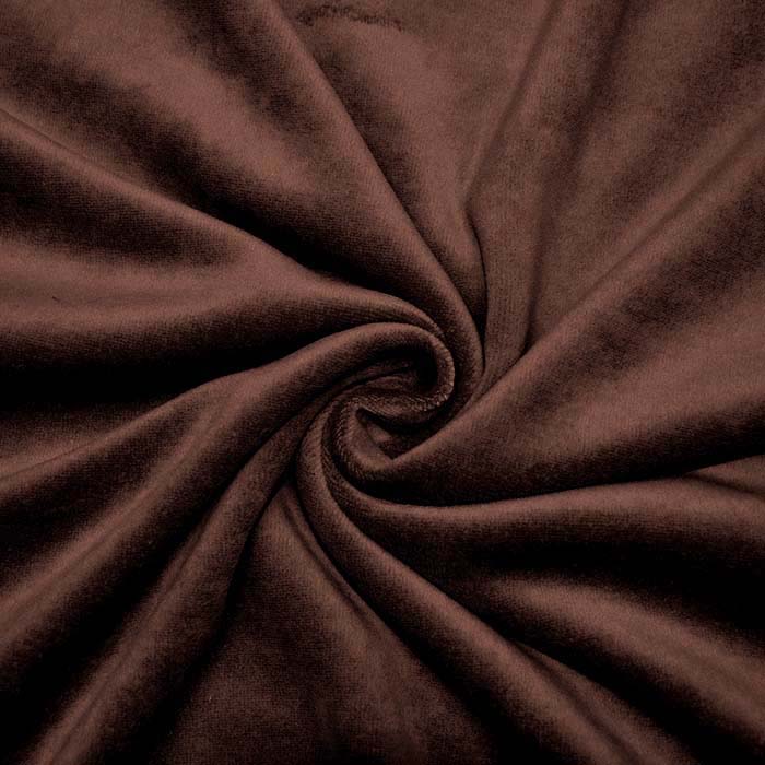 Baumwollplüsch, 29435-09, dunkelbraun