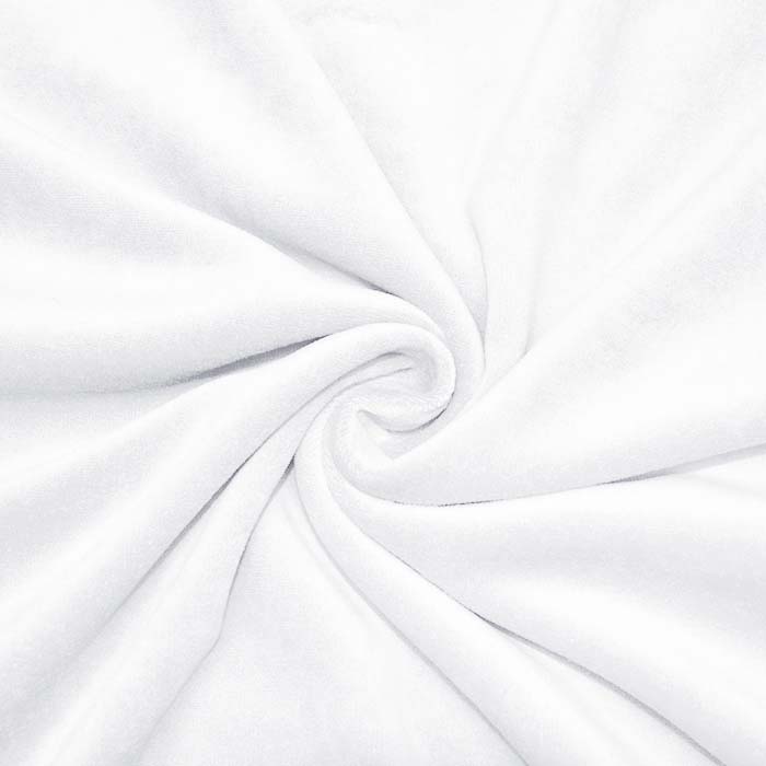 Baumwollplüsch, 29435-01, weiß