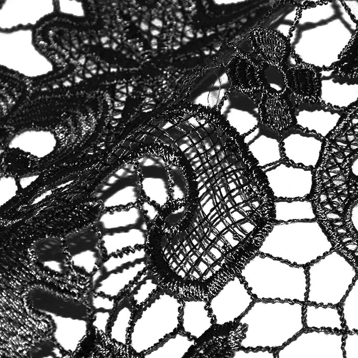 Spitze, floral, 29442-03, schwarz