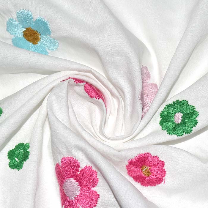 Baumwolle, Popeline, Stickerei, floral, 29450-21