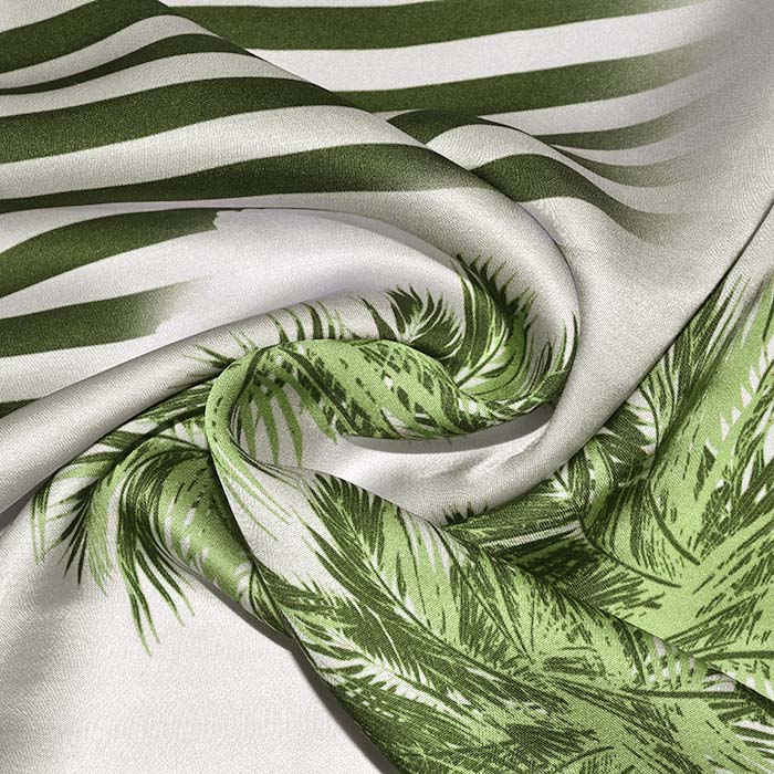 Gewebe, Viskose, Satin, Natur, 29444-18, grün