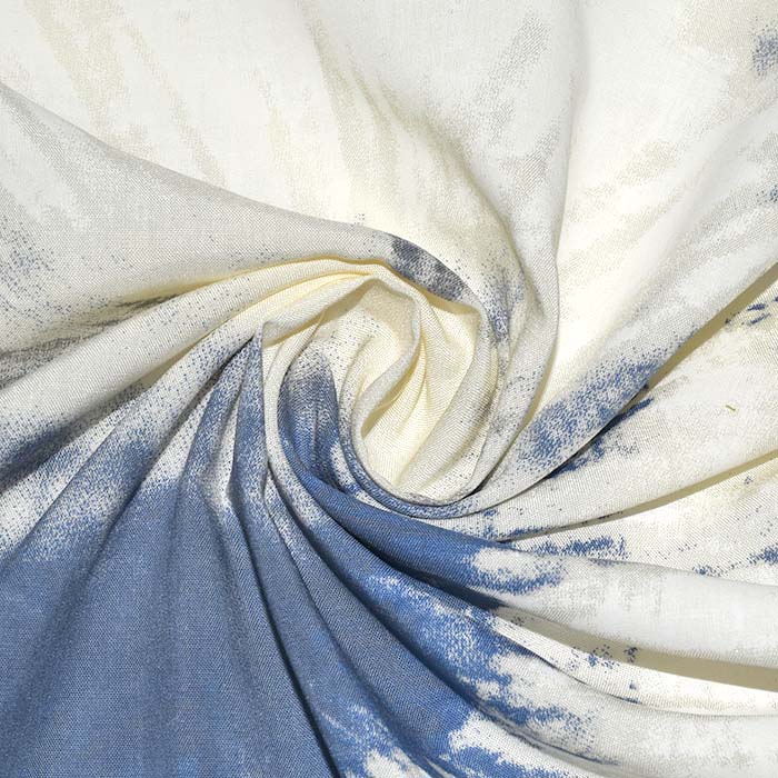 Baumwolle, Popeline, Tie-Dye, 29460-04, blau-weiß