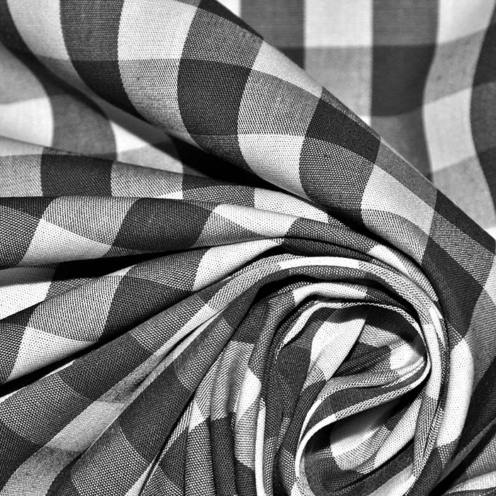 Baumwolle, Popeline, Karo, 29460-18, schwarz