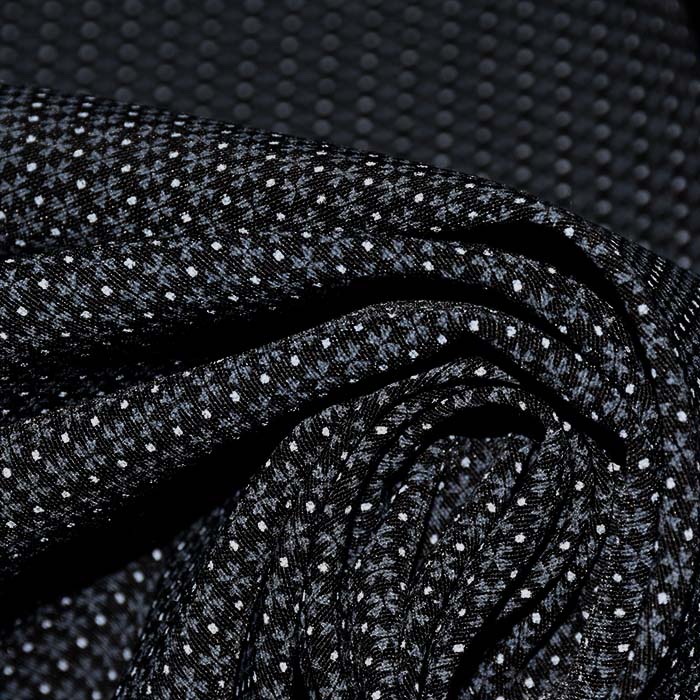 Bengalin, elastisches Gewebe, geometrisch, 29473-08, schwarz