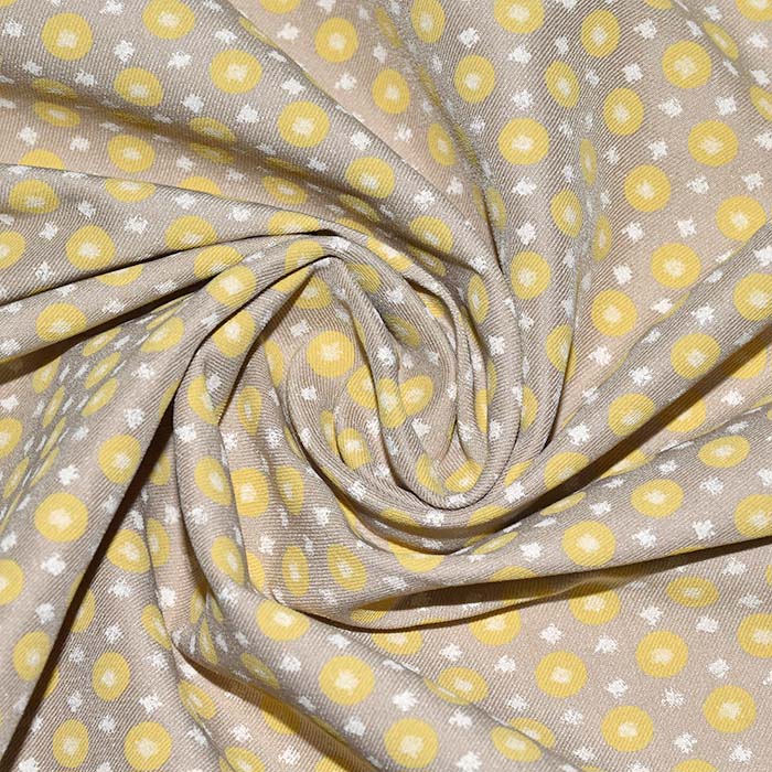 Bengalin, elastisches Gewebe, Punkte, 29473-12, beige