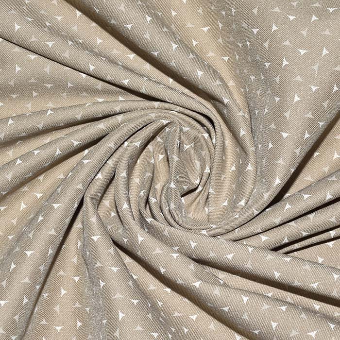 Bengalin, elastisches Gewebe, geometrisch, 29473-13, beige